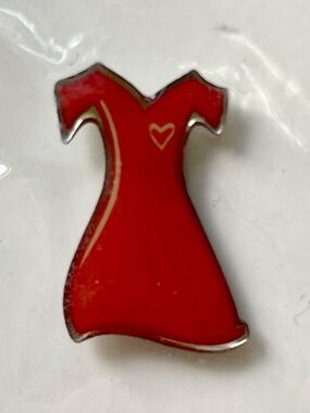 Macy's Go Red Enamel Dress Pin in Bright Red American Heart Association